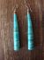 Santo Domingo Hand Beaded Tapered Turquoise Earrings by Pula Calabaza