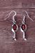 Native American Sterling Silver Coral Squash Blossom Earrings!