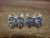 Zuni Indian Sterling Silver Inlay Opal Butterfly Post Earrings - Edaakie