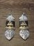 Navajo Sterling Silver Gold Fill Mountain Feather Earrings - T&R Singer