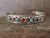 Small Navajo Sterling Silver 8 Stone Turquoise Coral Row Bracelet 