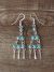 Zuni Sterling Silver Turquoise Chandelier Dangle Earrings