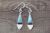 Zuni Sterling Silver Opal Onyx Inlay Dangle Earrings Jonathan Shack 