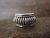 Navajo Indian Sterling Silver Ribbed Ring by Thomas Charley - Size 7