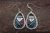 Zuni Sterling Silver Multistone Inlay Dangle Earrings - L&G Lamy