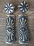 Navajo Sterling Silver Hand Stamped Concho Post Earrings Signed Tahe