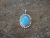 Navajo Indian Sterling Silver Blue Opal Pendant by Mariano