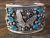 Navajo Indian Sterling Silver Turquoise Eagle Cuff Signed Hawthorne