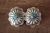 Navajo Sterling Silver Turquoise Concho Post Earrings by Yazzie