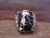 Navajo Sterling Silver Men's White Buffalo Turquoise Ring - Morgan - Size 13.5