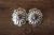 Navajo Sterling Silver Purple Spiny Oyster Concho Post Earrings by Yazzie