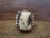 Navajo Sterling Silver Men's White Buffalo Turquoise Ring - Morgan - Size 11.5