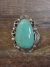 Navajo Sterling Silver Turquoise Adjustable Ring Size 10 to 12 - Cleveland
