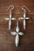 Zuni Sterling Silver Opal Cross Pendant and Earring Set - Jonathan Shack 