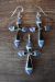 Zuni Sterling Silver Jet Opal Cross Pendant and Earring Set - Jonathan Shack 