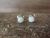 Native American Sterling Silver White Opal Dot Post Earrings! Navajo Indian