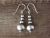 Graduated Sterling Silver Navajo Pearl Dangle Earrings by Jan Mariano