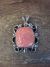 Navajo Indian Nickel Silver Pink Howlite Pendant by Jackie Cleveland