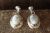 Navajo Sterling Silver Howlite Post Earrings by Russel Wilson Navajo