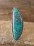 Navajo Sterling Silver Turquoise Adjustable Ring Size 7 to 9 Signed NJ