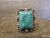 Navajo Indian Sterling Silver & Turquoise Ring by Cleveland Size - 13