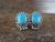 Navajo Indian Sterling Silver Turquoise Post Earrings by Jan Mariano