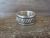 Navajo Indian Hand Stamped Sterling Silver Ring Signed B. Morgan - Size 8