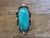 Navajo Indian Nickel Silver & Turquoise Ring by Cleveland - Size 11