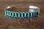 Zuni Indian Sterling Silver Turquoise Row Bracelet by V. Martza