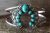 Navajo Indian Turquoise Sterling Silver Naja Bracelet by Phillip Yazzie