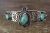 Navajo Jewelry Nickel Silver 3 Stone Turquoise Bracelet by Bobby Cleveland
