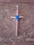 Zuni Indian Sterling Silver Blue Opal Cross Pendant - Jonathan Shack 