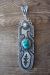 Navajo Sterling Silver Turquoise Pendant - Kevin Billah