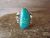 Navajo Indian Sterling Silver Turquoise Ring by Barney - Size 8