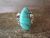 Navajo Indian Sterling Silver Turquoise Ring by Barney - Size 8