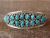 Navajo Indian Traditional Sterling Silver Turquoise Cluster Bracelet by Verdy