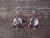 Zuni Sterling Silver Wild Horse & Coral Multistone Turtle Earrings! Ahiyite