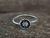 Navajo Indian Sterling Silver Star Drop Ring by Lopez - Size 6.5