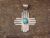 Small Navajo Indian Sterling Silver & Turquoise Zia Symbol Pendant - Platero