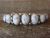 Native American Indian Jewelry Sterling Silver White Howlite Bracelet - Yazzie