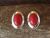 Navajo Sterling Silver Coral Post Earrings by Russel Wilson