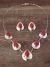 Native American Sterling Silver Coral Earrings & Necklace Set! Russel Wilson