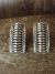 Native American Indian Jewelry Sterling Silver Ribbed Post Earrings by Thomas Charley