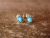 Native American Indian Jewelry Sterling Silver Turquoise Micro Dot Post Earrings!