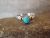 Zuni Indian Sterling Silver Round Turquoise Ring  by Yatsatie - Size 6.5
