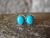 Navajo Indian Jewelry Sterling Silver Turquoise Dot Post Earrings!