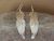 Navajo Indian Hand Stamped Sterling Silver Feather Earrings by Douglas Etsitty!