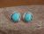 Native American Navajo Sterling Silver Turquoise Post Earrings by Delores Cadman