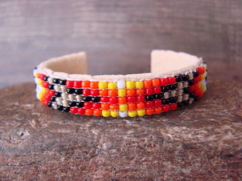 Native American Navajo Indian Hand Beaded Bracelet by Jacklyn Cleveland 