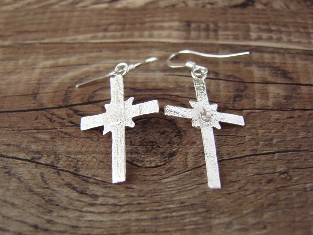 Details about   Navajo Sterling Silver Turquoise Cross Dangle Earrings Signed Louise Joe 